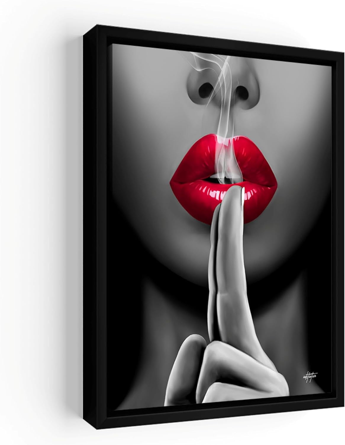 'Smoldering Kiss' Large Canvas Wall Art Decor | 16X12 Non-Framed High Resolution Canvas Art Wall Decor | Easy Hang Inspirational & Motivational Wall Art