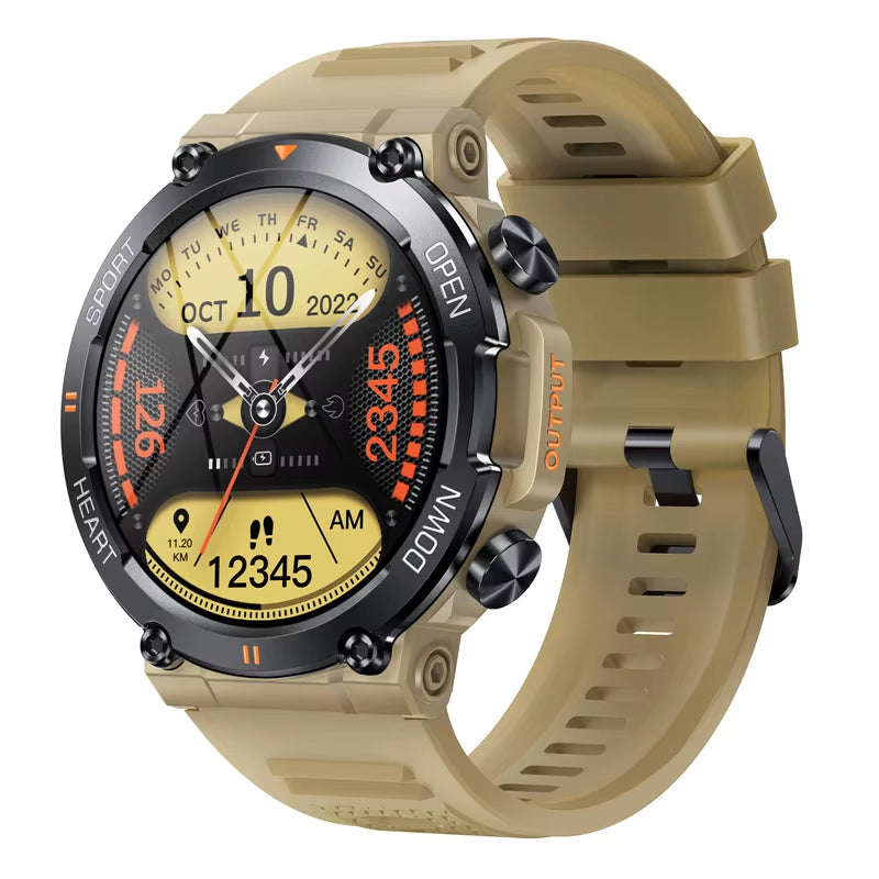 K56Pro Men's Smart Watch with Heart Rate Monitor, Bluetooth Connectivity, 400mAh Long Battery Life, 1.39-Inch HD Display, Ideal for Outdoor Sports