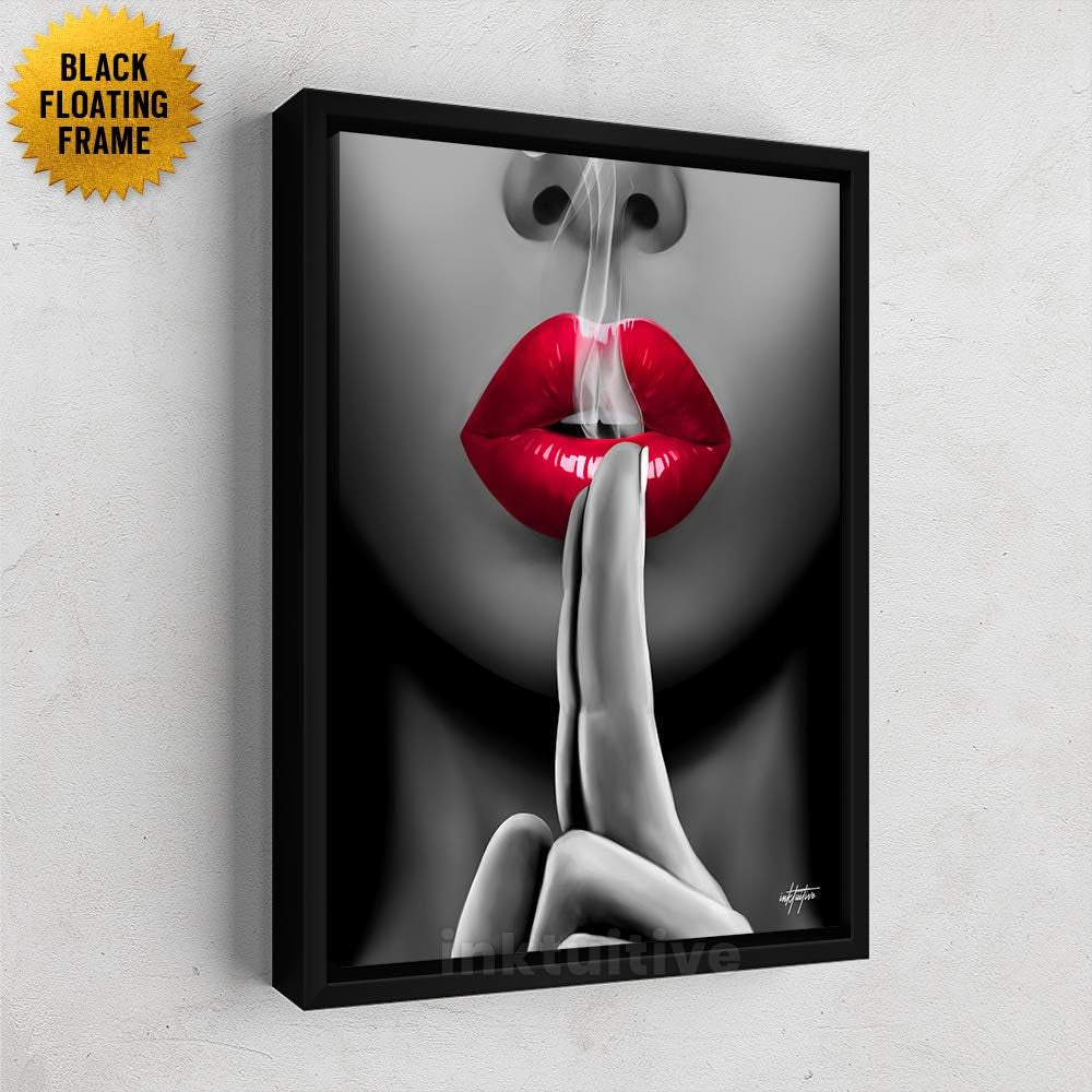 'Smoldering Kiss' Large Canvas Wall Art Decor | 16X12 Non-Framed High Resolution Canvas Art Wall Decor | Easy Hang Inspirational & Motivational Wall Art