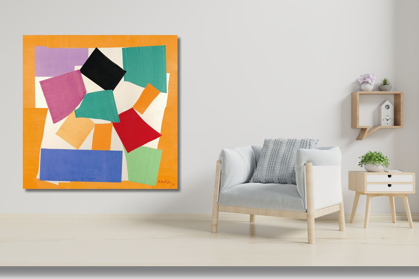 Matisse the Snail Canvas Wall Art, Mattisse Paintings, Abstract Art Print, Colorful Wall Art, Modern Wall Decor Ready to Hang/5