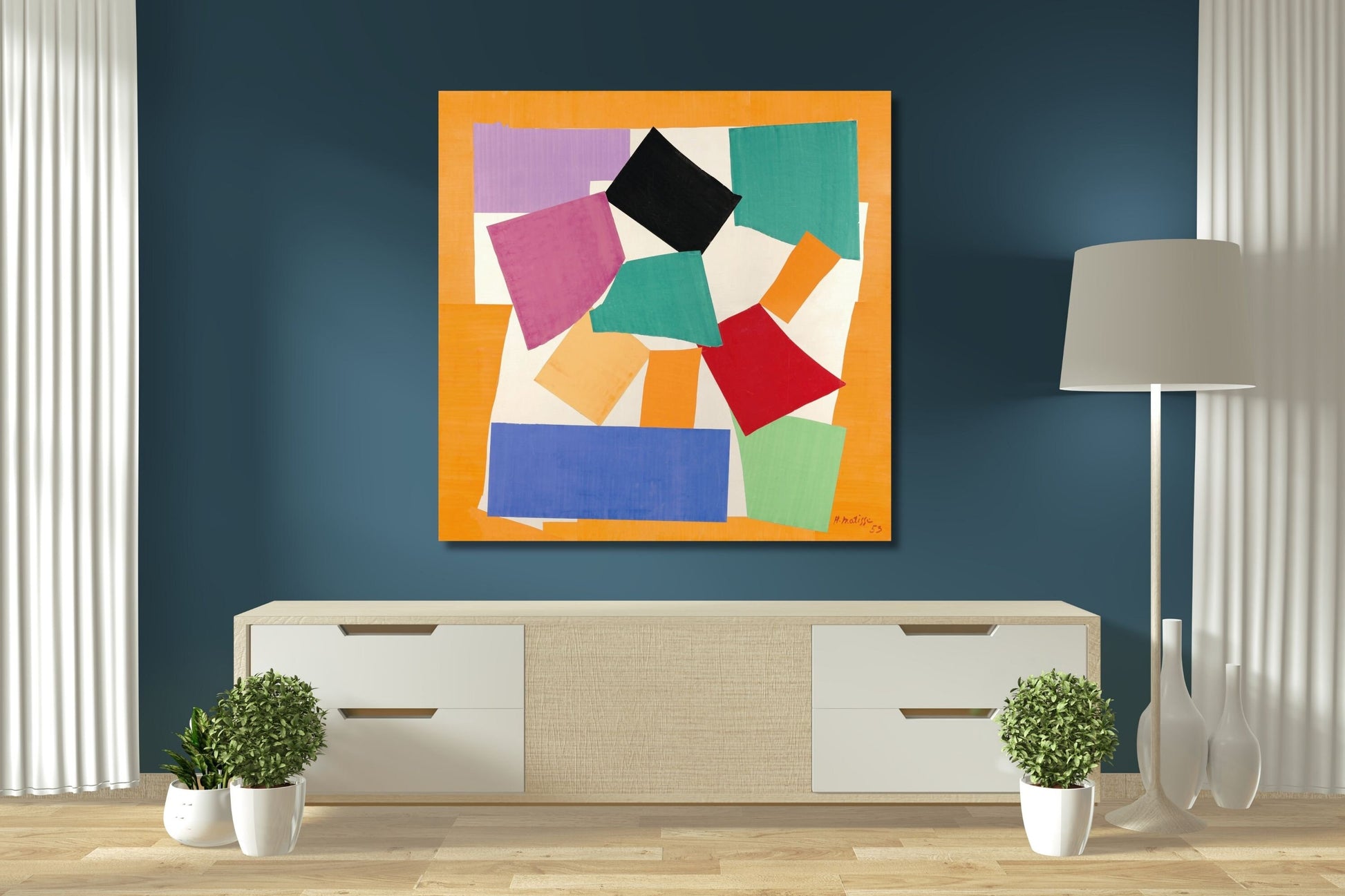 Matisse the Snail Canvas Wall Art, Mattisse Paintings, Abstract Art Print, Colorful Wall Art, Modern Wall Decor Ready to Hang/5